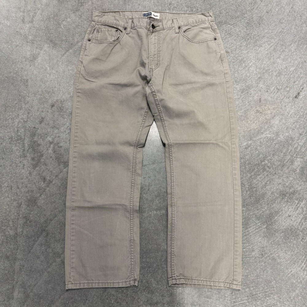 Vintage Levi's Cream Signature Straight Men's Beige Jeans Size 36x28 Measured